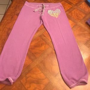 PINK purple capris sweats